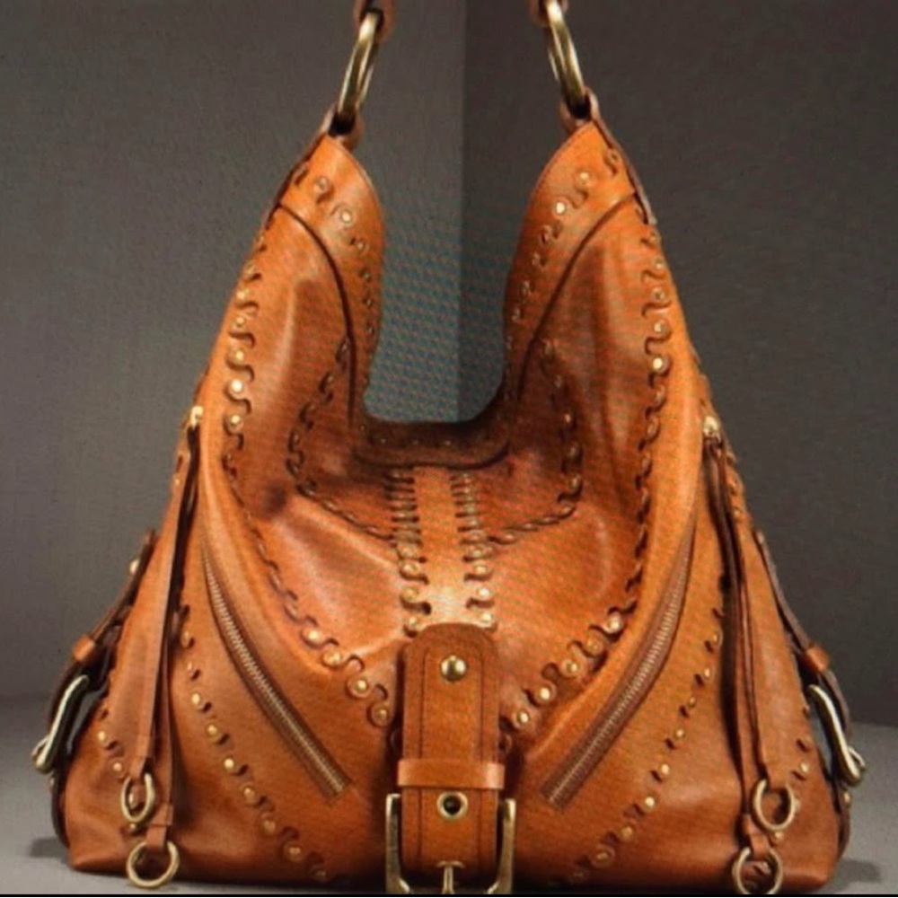 Isabella Fiore Large Studded Hobo Leather Bag 😍 ABSOLUTELY STUNNING 😍